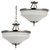 3 Light Antique Brushed Nickel Incandescent Semi-Flush