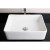 Above Counter Rectangle White Ceramic Vessel