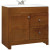Chestnut Vanity With White Square Bowl Vanity Top - 36.5 Inch Wide