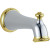 Pull-Up Diverter Tub Spout in Chrome and Polished Brass