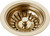Classic Kitchen 4 Inch Sink Flange and Strainer in Polished Brass