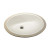 Vitreous China Oval Undermount Bathroom Sink in Biscuit