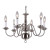 Brushed Nickel Goose Neck 6 Light Candelabra