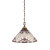 Concord 1 Light Ceiling Black Copper Incandescent Pendant with a Purple Sunray Tiffany Glass