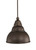 Concord 1 Light Ceiling Bronze Incandescent Pendant with a Bronze Glass