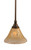 Concord 1 Light Ceiling Bronze Incandescent Pendant with an Amber Glass