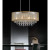 Oval 36 Inch Pendent Chandelier with Gold Shade