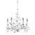 5-Light Ceiling Mount Antique White Chandelier