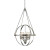 6-Light Ceiling Mount Polished Nickel Chandelier