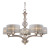 5-Light Ceiling Mount Antique Silver Chandelier