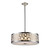 3-Light Ceiling Mount Polished Nickel Chandelier