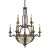 15- Light Ceiling Mount Antique Brass Chandelier