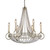 6-Light Ceiling Mount Renaissance Silver Chandelier