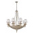 14- Light Ceiling Mountaged Silver Chandelier