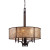 6-Light Ceiling Mount Aged Bronze Chandelier