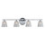 4- Light Wall Mount Polished Chrome Bath Bar