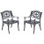 Home Styles Arm Chair Pair Black Finish