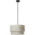 Eagan 3-Light 18 in. Oil Rubbed Bronze Drum Pendant with Double Khaki Shade