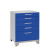 Performance Plus 35.25 Inch H x 28 Inch W x 24 Inch D Metal Five Drawer Tool Cabinet in Blue