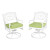 Biscayne Swivel Chair White Finish with Cushion