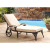 Biscayne Black Chaise Lounge Chair Taupe Cushion