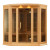 K306 3 Person Far Infrared Corner Sauna with 7 Year Warranty Chromotherapy MP3 CD Stereo and 2 Speakers