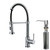 Chrome Pull-Out Spray Kitchen Faucet with Soap Dispenser