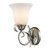 1 Light Wall Sconce In Brushed Nickel With Led Option