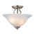 2 Light Semi Flush In Brushed Nickel With Led Option