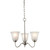 3 Light Chandelier In Brushed Nickel