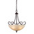 3 Light Pendant In Oiled Rubbed Bronze With Led Option