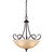 3 Light Pendant In Oiled Rubbed Bronze