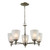 5 Light Chandelier In Brushed Nickel