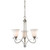 3 Light Chandelier In Brushed Nickel With Led Option