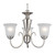 3 Light Chandelier In Brushed Nickel With Led Option