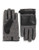 London Fog Wool and Leather Strap Gloves - Black - X-Large