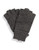 Black Brown 1826 Ribbed Fingerless Gloves - Grey