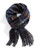 London Fog Wool Cashmere Country Plaid Scarf - Blue