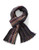 Black Brown 1826 Irregular Striped Scarf - Blue