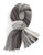 Black Brown 1826 Chunky Knit Ombre Scarf with Fringe - Grey