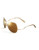 Diane Von Furstenberg Aviator Sunglasses with Curvy Arms - Gold