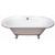 Tudor 5.5 Foot Clawfoot Tub with Chrome Legs