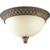 Savannah Collection Burnished Chestnut 2-light Flushmount