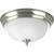 Brushed Nickel 1-light Flushmount