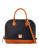 Dooney & Bourke Pebbled Leather Zip Satchel - BLACK