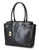 Lauren Ralph Lauren Leather Zip Tote - Black