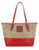 Anne Klein Sunshine Straw Medium Tote - Natural/Gold/Coral