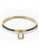 Michael Kors Gold Tone Montana Baguettes With Padlock Charm Hinge Bangle - Gold