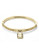 Michael Kors Gold Tone Colorado Topaz Baguettes With Padlock Charm Hinge Bangle - Gold