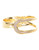 Kara Ross Gold Plated Crystal Bangle - Silver